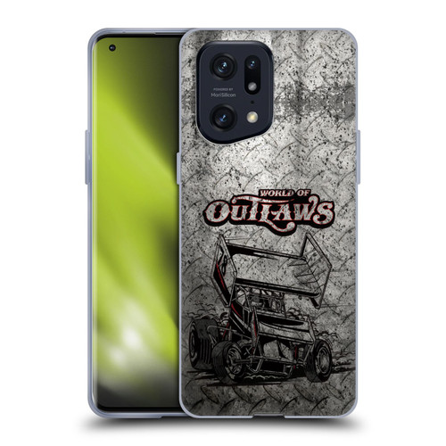 World of Outlaws Western Graphics Sprint Car Soft Gel Case for OPPO Find X5 Pro
