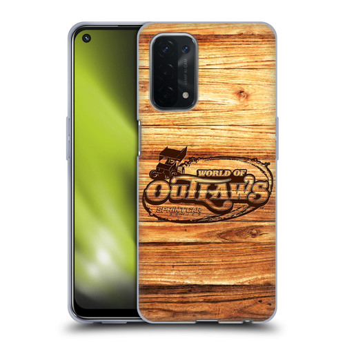 World of Outlaws Western Graphics Wood Logo Soft Gel Case for OPPO A54 5G