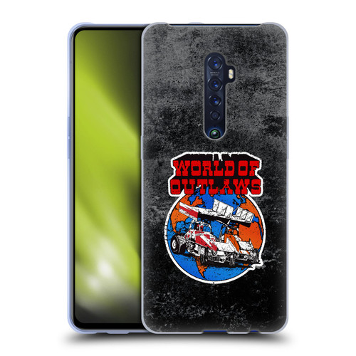 World of Outlaws Western Graphics Distressed Sprint Car Logo Soft Gel Case for OPPO Reno 2