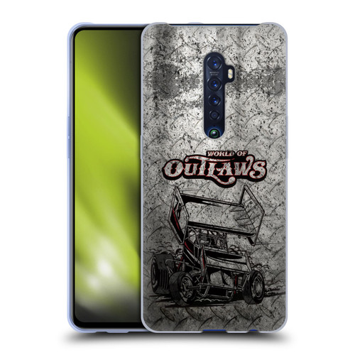 World of Outlaws Western Graphics Sprint Car Soft Gel Case for OPPO Reno 2