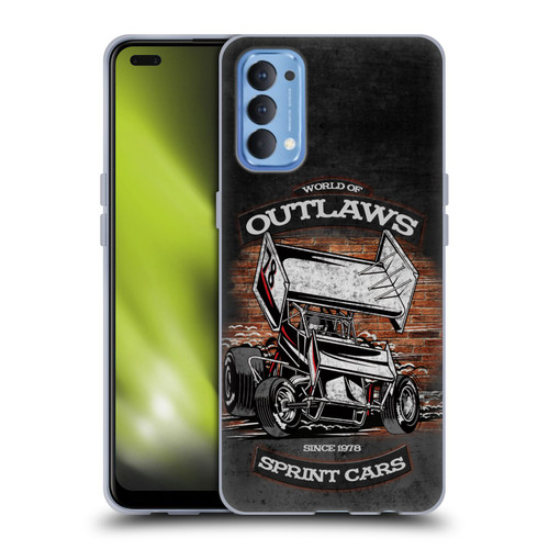 World of Outlaws Western Graphics Brickyard Sprint Car Soft Gel Case for OPPO Reno 4 5G