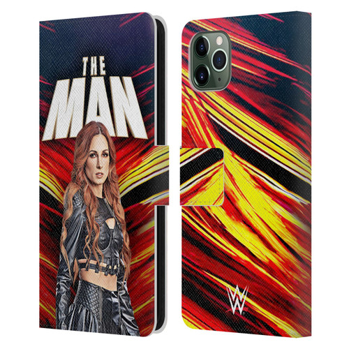 WWE Becky Lynch The Man Leather Book Wallet Case Cover For Apple iPhone 11 Pro Max