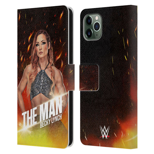 WWE Becky Lynch The Man Portrait Leather Book Wallet Case Cover For Apple iPhone 11 Pro Max