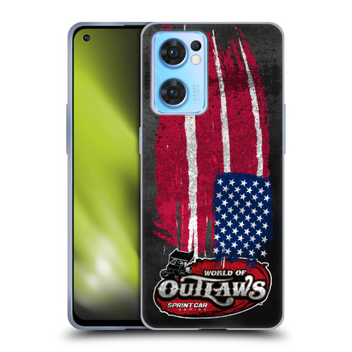 World of Outlaws Western Graphics US Flag Distressed Soft Gel Case for OPPO Reno7 5G / Find X5 Lite