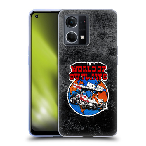 World of Outlaws Western Graphics Distressed Sprint Car Logo Soft Gel Case for OPPO Reno8 4G