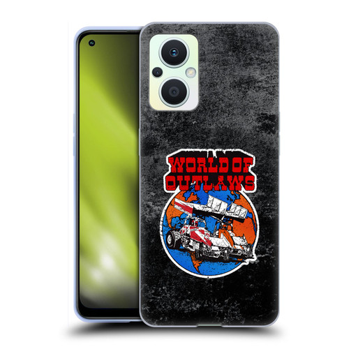 World of Outlaws Western Graphics Distressed Sprint Car Logo Soft Gel Case for OPPO Reno8 Lite