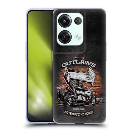 World of Outlaws Western Graphics Brickyard Sprint Car Soft Gel Case for OPPO Reno8 Pro