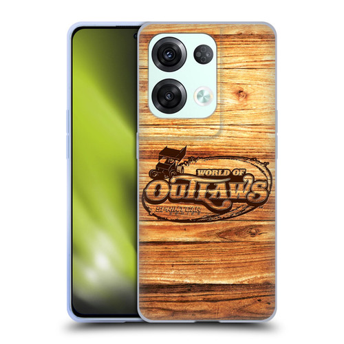 World of Outlaws Western Graphics Wood Logo Soft Gel Case for OPPO Reno8 Pro