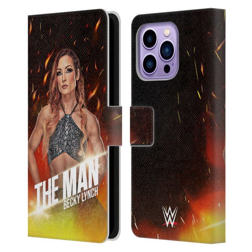 WWE Becky Lynch The Man Portrait Leather Book Wallet Case Cover For Apple iPhone 14 Pro Max