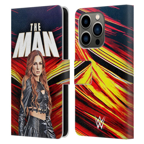WWE Becky Lynch The Man Leather Book Wallet Case Cover For Apple iPhone 14 Pro