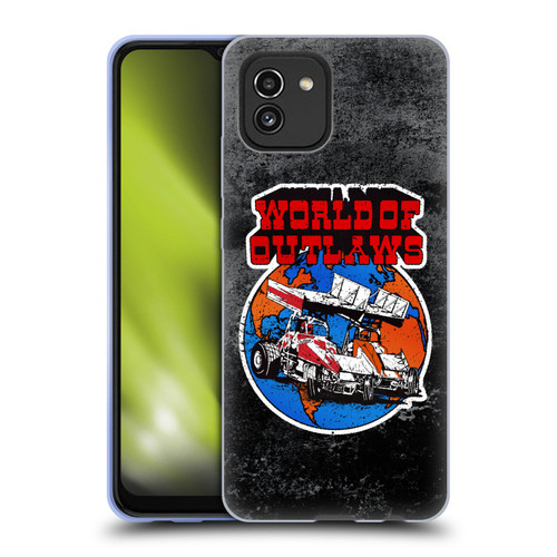 World of Outlaws Western Graphics Distressed Sprint Car Logo Soft Gel Case for Samsung Galaxy A03 (2021)