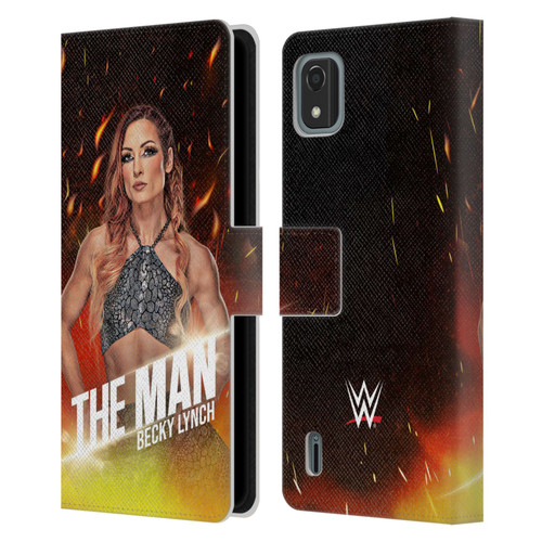 WWE Becky Lynch The Man Portrait Leather Book Wallet Case Cover For Nokia C2 2nd Edition