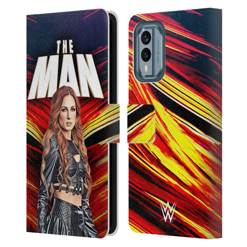 WWE Becky Lynch The Man Leather Book Wallet Case Cover For Nokia X30