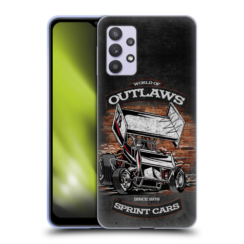 World of Outlaws Western Graphics Brickyard Sprint Car Soft Gel Case for Samsung Galaxy A32 5G / M32 5G (2021)