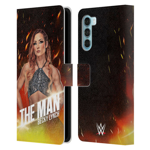WWE Becky Lynch The Man Portrait Leather Book Wallet Case Cover For Motorola Edge S30 / Moto G200 5G