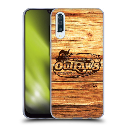 World of Outlaws Western Graphics Wood Logo Soft Gel Case for Samsung Galaxy A50/A30s (2019)