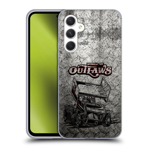 World of Outlaws Western Graphics Sprint Car Soft Gel Case for Samsung Galaxy A54 5G