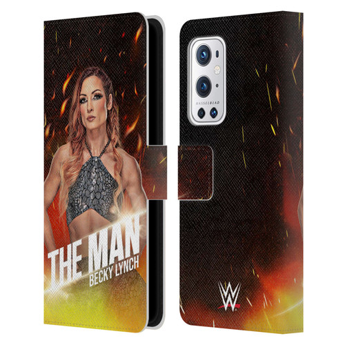 WWE Becky Lynch The Man Portrait Leather Book Wallet Case Cover For OnePlus 9 Pro