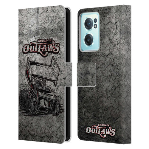 World of Outlaws Western Graphics Sprint Car Leather Book Wallet Case Cover For OnePlus Nord CE 2 5G