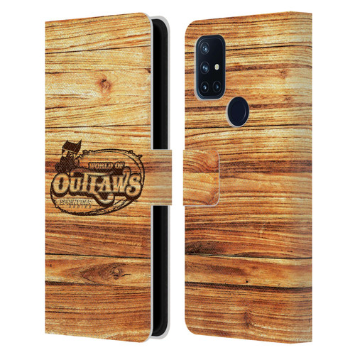 World of Outlaws Western Graphics Wood Logo Leather Book Wallet Case Cover For OnePlus Nord N10 5G