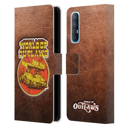 World of Outlaws Western Graphics Sprint Car Leather Print Leather Book Wallet Case Cover For OPPO Find X2 Neo 5G