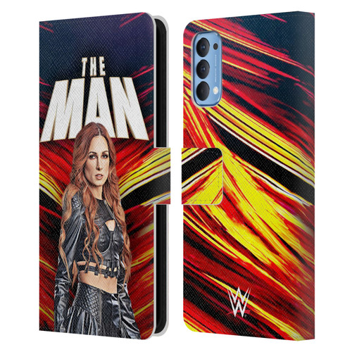 WWE Becky Lynch The Man Leather Book Wallet Case Cover For OPPO Reno 4 5G