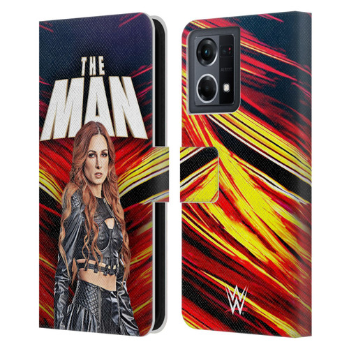 WWE Becky Lynch The Man Leather Book Wallet Case Cover For OPPO Reno8 4G