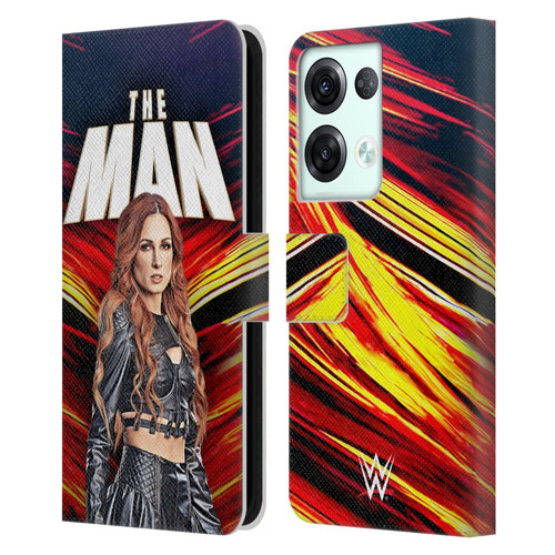 WWE Becky Lynch The Man Leather Book Wallet Case Cover For OPPO Reno8 Pro