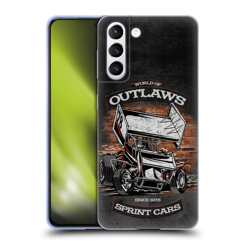 World of Outlaws Western Graphics Brickyard Sprint Car Soft Gel Case for Samsung Galaxy S21 5G