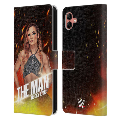 WWE Becky Lynch The Man Portrait Leather Book Wallet Case Cover For Samsung Galaxy A04 (2022)