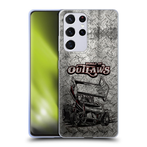 World of Outlaws Western Graphics Sprint Car Soft Gel Case for Samsung Galaxy S21 Ultra 5G