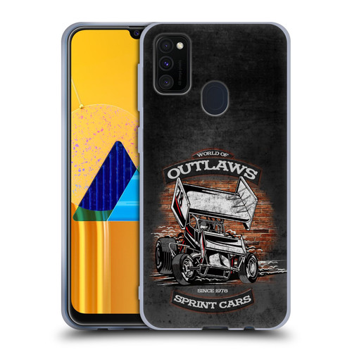 World of Outlaws Western Graphics Brickyard Sprint Car Soft Gel Case for Samsung Galaxy M30s (2019)/M21 (2020)