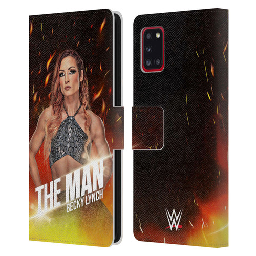 WWE Becky Lynch The Man Portrait Leather Book Wallet Case Cover For Samsung Galaxy A31 (2020)