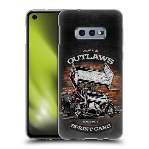 World of Outlaws Western Graphics Brickyard Sprint Car Soft Gel Case for Samsung Galaxy S10e