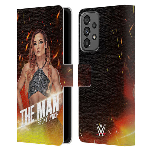 WWE Becky Lynch The Man Portrait Leather Book Wallet Case Cover For Samsung Galaxy A73 5G (2022)