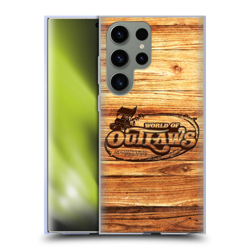 World of Outlaws Western Graphics Wood Logo Soft Gel Case for Samsung Galaxy S23 Ultra 5G