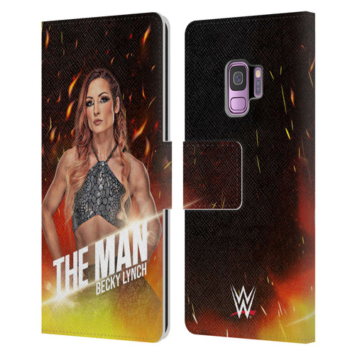 WWE Becky Lynch The Man Portrait Leather Book Wallet Case Cover For Samsung Galaxy S9