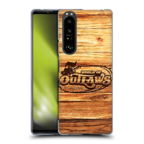 World of Outlaws Western Graphics Wood Logo Soft Gel Case for Sony Xperia 1 III