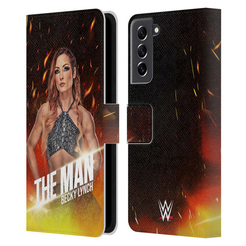 WWE Becky Lynch The Man Portrait Leather Book Wallet Case Cover For Samsung Galaxy S21 FE 5G