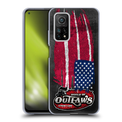 World of Outlaws Western Graphics US Flag Distressed Soft Gel Case for Xiaomi Mi 10T 5G