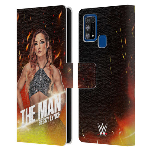 WWE Becky Lynch The Man Portrait Leather Book Wallet Case Cover For Samsung Galaxy M31 (2020)