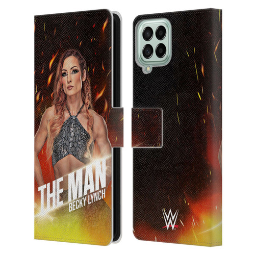 WWE Becky Lynch The Man Portrait Leather Book Wallet Case Cover For Samsung Galaxy M33 (2022)