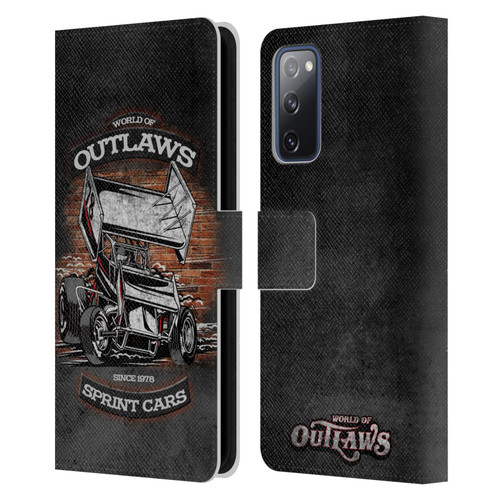 World of Outlaws Western Graphics Brickyard Sprint Car Leather Book Wallet Case Cover For Samsung Galaxy S20 FE / 5G