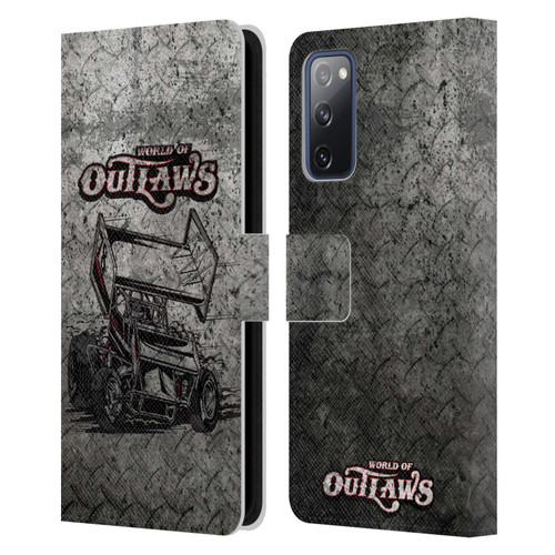 World of Outlaws Western Graphics Sprint Car Leather Book Wallet Case Cover For Samsung Galaxy S20 FE / 5G