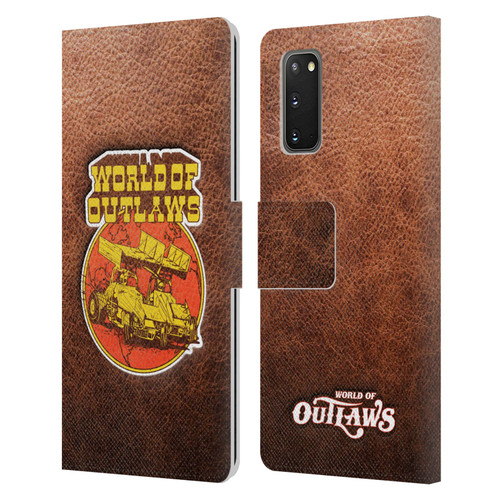 World of Outlaws Western Graphics Sprint Car Leather Print Leather Book Wallet Case Cover For Samsung Galaxy S20 / S20 5G