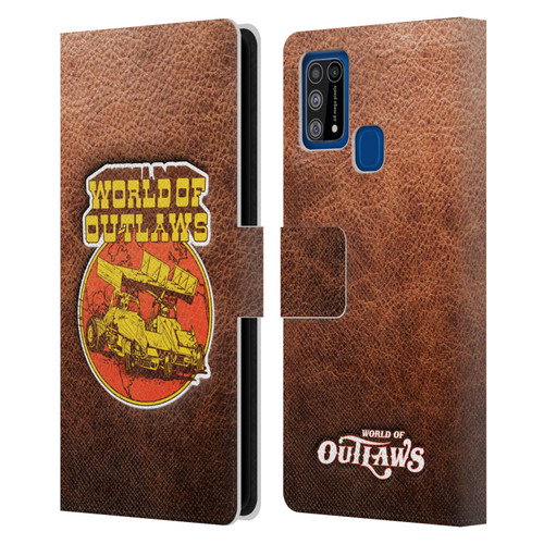 World of Outlaws Western Graphics Sprint Car Leather Print Leather Book Wallet Case Cover For Samsung Galaxy M31 (2020)
