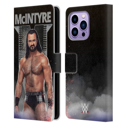 WWE Drew McIntyre LED Image Leather Book Wallet Case Cover For Apple iPhone 14 Pro Max