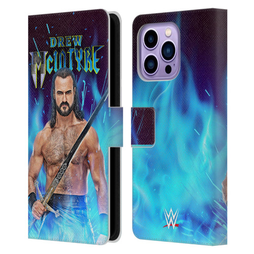 WWE Drew McIntyre Scottish Warrior Leather Book Wallet Case Cover For Apple iPhone 14 Pro Max