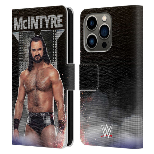 WWE Drew McIntyre LED Image Leather Book Wallet Case Cover For Apple iPhone 14 Pro