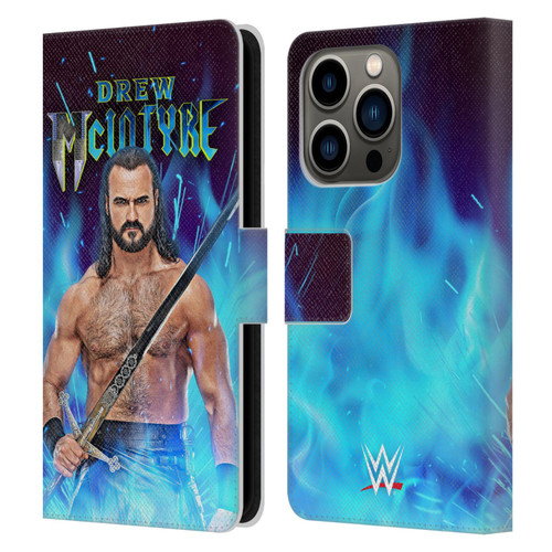 WWE Drew McIntyre Scottish Warrior Leather Book Wallet Case Cover For Apple iPhone 14 Pro